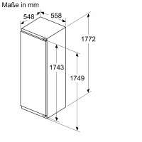 BOSCH KIL82ADD0 Serie 6 Einbau-Kühlschrank mit Gefrierfach 177.5 x 56 cm Flachscharnier mit Softeinzug